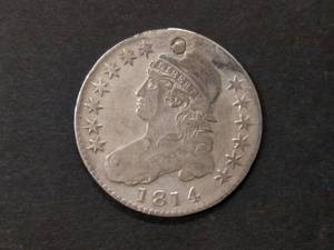 lot 94 image: 1814 Capped Bust Lettered Edge Silv...