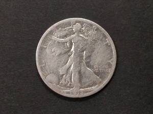 lot 98 image: 1918 S Walking Liberty Silver Half ...
