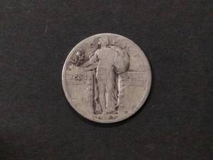 lot 121 image: 1927 Standing Liberty Silver Quarte...