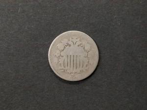 lot 130 image: 1867 Shield Nickel...