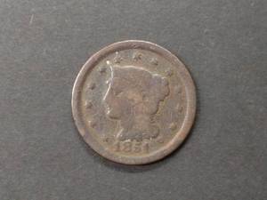 lot 139 image: 1851 Large Cent...