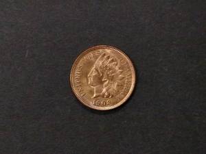 lot 141 image: 1908 MS Indian Head Cent...
