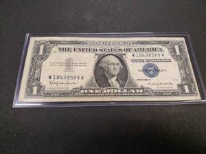 lot 161 image: 1957 B One Dollar Silver Certificat...