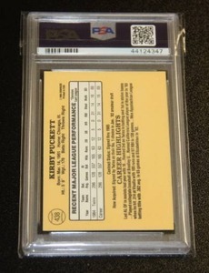 1985 Donruss Kirby Puckett RC PSA 8