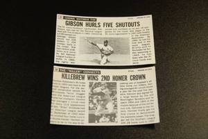 1964 Topps Giant Harmon Killebrew and Bob Gibson