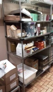 lot 20 image: Metro Rack With 2-Stainless Steel & 3-Wire Shelves (48x24x86)
