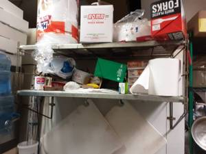 lot 21 image: 2-Tier Wall Mount Wire Shelves