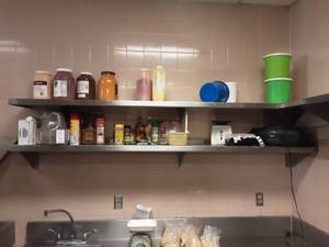 lot 25 image: 3-Stainless Steel Wall Shelves 90x14