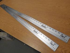 lot 24 image: Johnson Level & Tool J48EM 48-Inch EnglishMetric Aluminum Straight Edge