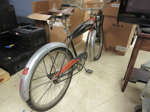 lot 202 image: VINTAGE SCHWINN PANTHER BICYCLE WITH AMC FLASH BADGE