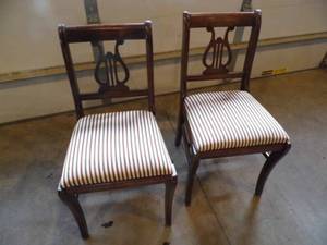 Lot of 2 Harp Back Chairs