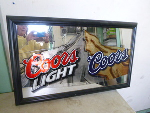 Coors Light Framed Mirror Sign