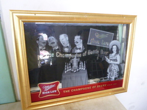 Miller High Life Framed Mirror Sign