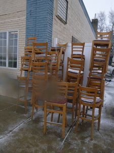 22 Wooden High-Top Chairs