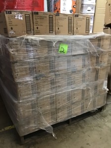Pallet with 95 cases of Commercial Electric 4 in. 3000K Soft White Integrated LED Recessed Ultra Low Glare Trim Downlight with Deep Black Baffle Insert 625 Lumens 4 units per case New