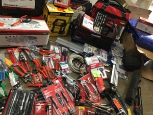 Pallet with Assorted Branded Tools various Conditions