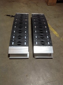 Lot of 2 CargoSmart 12 in. W x 90 in. L Hybrid S-Curve Centerfold Loading Ramp 750 lb.