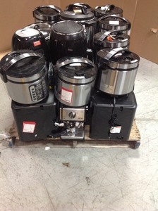 Pallet with assorted small house res, Coffee Makers ,Air Fryers , Pressure Cookers Aroma Rice Cookers etc