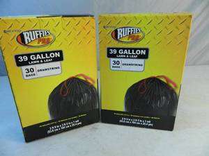 lot 45 image: 60 New Drawstring Garbage Bags