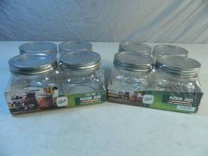 lot 60 image: 8 New Ball Mason Jars
