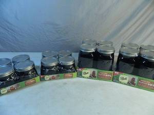 lot 67 image: 16 New Ball Amber Block Jars with Lids
