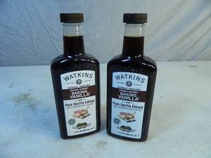 lot 78 image: 2 New Bottles of Watkins Baking Vanilla with Pure Vanilla Extract