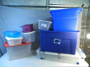 lot 120 image: 9 Totes with Lids