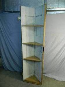 lot 3 image: Corner Shelf Made From Old Door
