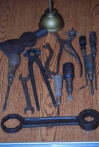 lot 13 image: antique tool lot
