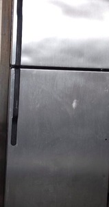 lot 3 image: GE stainless steel fridge