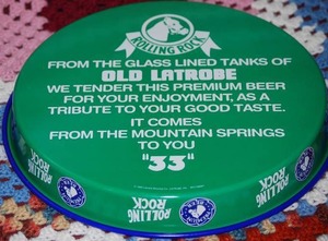 lot 21 image: Rolling Rock serving trey