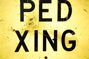 lot 34 image: PED XING sign (retired)