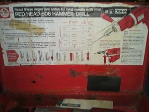 lot 75 image: Red Head Hammer drill