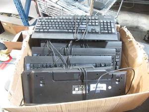 Box of 9 Lenovo Keyboards, wfull number pads