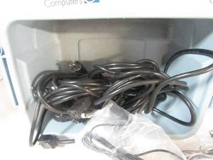 Lot of 3 New HP Mice and multiple AC computer power cords