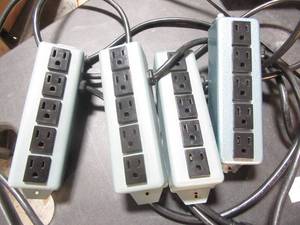 Lot of 4 Wall Mountable Power Strips