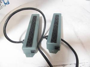 Lot of 2 Wall Mountable Power Strips