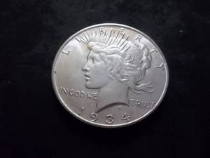 1934 D Silver Peace Dollar