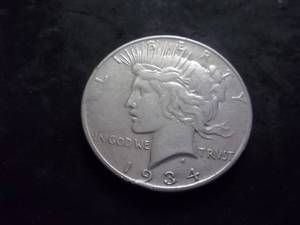 1934 D Double Die Silver Peace Dollar