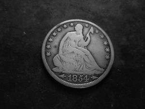 1854 O Seated Liberty Half Dollar With Arrows