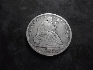 1858 Seated Liberty Half Dollar