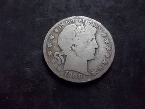 1908 S Barber Half Dollar