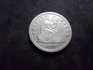 1861 Seated Liberty Quarter