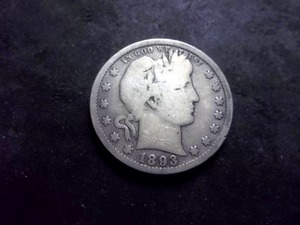 1893 O Barber Quarter Far Off Mint Mark