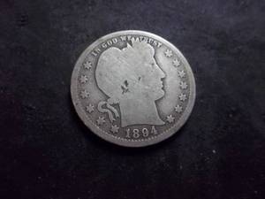 1894 S Barber Quarter Far Off Mint Mark