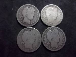 1892, 1893, 1895 O, 1899 Barber Quarters