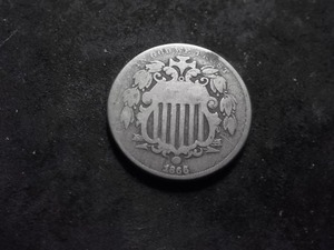 1866 Shield Nickel With Rays