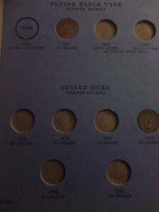 Whitman Folder With 38 Indian Head Cents From 1857 To 1909