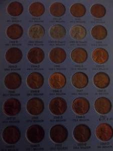 Partial Collection Of Lincoln Cents 1941-1974 79 Coins In All In Whitman Album