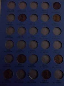 Partial Collection Of Lincoln Cents 1909-1940 35 Coins In All In Whitman Album